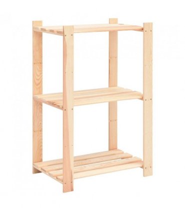 vidaXL 3-Tier Storage Racks 3 pcs 60x38x90 cm Solid Pinewood 150 kg