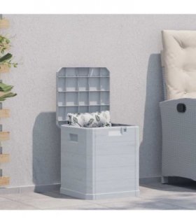 vidaXL Garden Storage Box 90 L Light Grey
