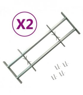 vidaXL Adjustable Security Grilles for Windows 2 pcs 700-1050 mm