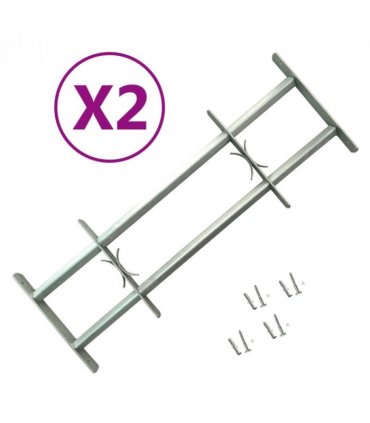 vidaXL Adjustable Security Grilles for Windows 2 pcs 700-1050 mm