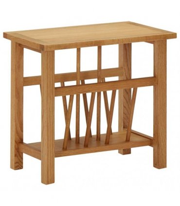 vidaXL Magazine Table 45x27x42 cm Solid Oak Wood