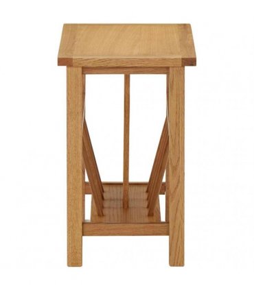 vidaXL Magazine Table 45x27x42 cm Solid Oak Wood