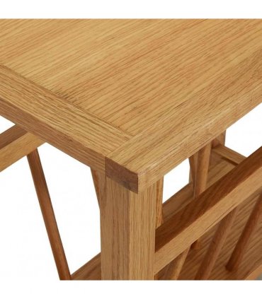 vidaXL Magazine Table 45x27x42 cm Solid Oak Wood