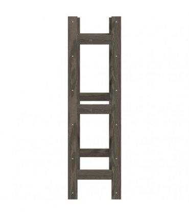 vidaXL Wine Rack for 30 Bottles Grey Solid Wood Pine