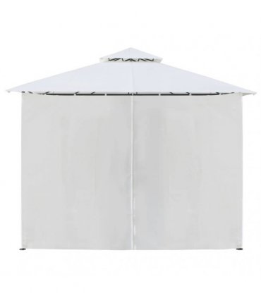 vidaXL Gazebo with Curtains 600x298x270 cm White 180g/m²