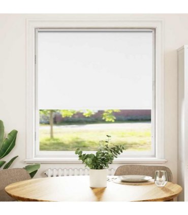 vidaXL Roller Blind Blackout White 160x230 cm Fabric Width 156.6 cm Polyester