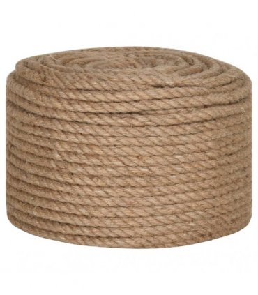 vidaXL Jute Rope 50 m Long 10 mm Thick