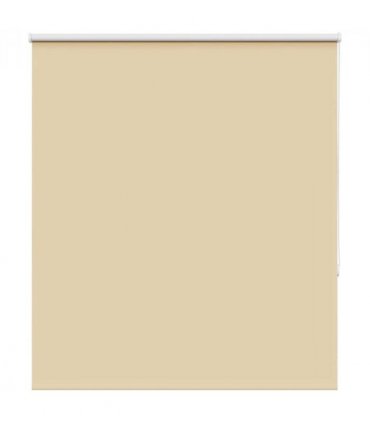 vidaXL Roller Blind Blackout Beige 140x175 cm Fabric Width 136.6 cm Polyester