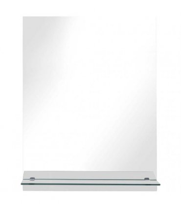 vidaXL Wall Mirror with Shelf 20x40 cm Tempered Glass