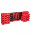 vidaXL 80 Piece Storage Bin Kit with Wall Panels Red and Black