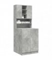 vidaXL Washing Machine Cabinets 2 pcs Concrete Grey Engineered wood