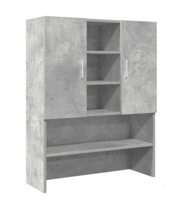 vidaXL Washing Machine Cabinets 2 pcs Concrete Grey Engineered wood