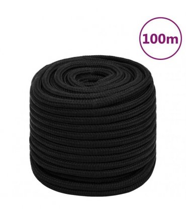 vidaXL Work Rope Black 16 mm 100 m Polyester