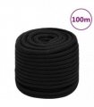 vidaXL Work Rope Black 16 mm 100 m Polyester