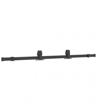 vidaXL Sliding Door with Hardware Set Black 76x205 cm ESG Glass