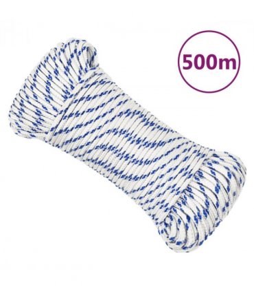 vidaXL Boat Rope White 4 mm 500 m Polypropylene