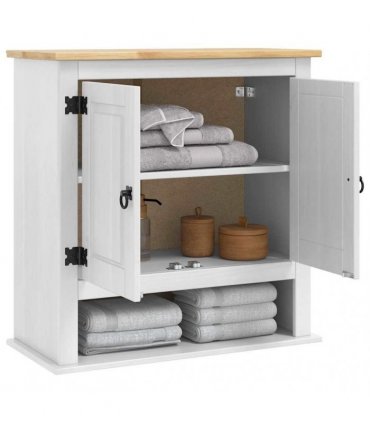 vidaXL Hanging Cabinet Corona White 70 x 33 x 71.5 cm Solid Pine Wood