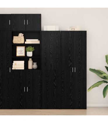 vidaXL Highboard Black Oak 45 x 42.5 x 185 cm