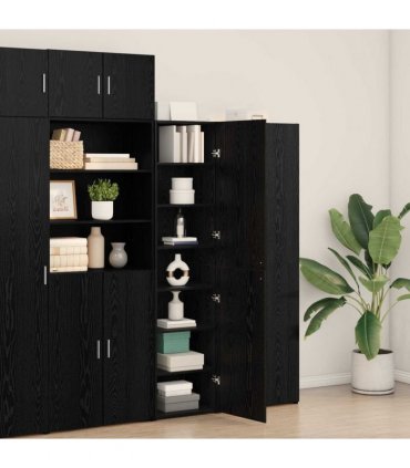 vidaXL Highboard Black Oak 45 x 42.5 x 185 cm