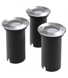 vidaXL Outdoor LED Ground Lights 3 pcs Round