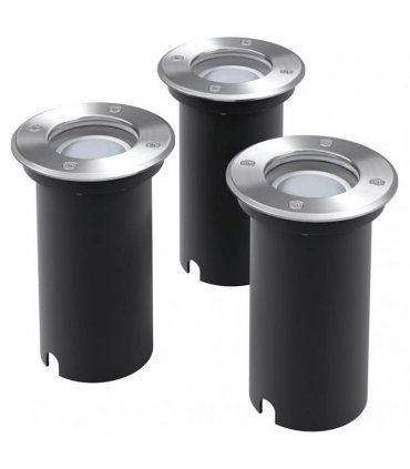 vidaXL Outdoor LED Ground Lights 3 pcs Round