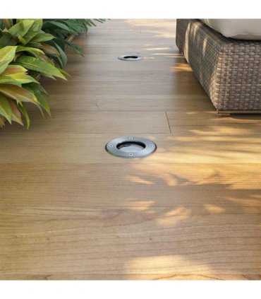 vidaXL Outdoor LED Ground Lights 3 pcs Round
