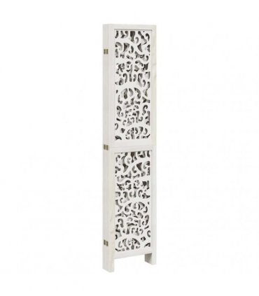 vidaXL Room Divider 6 Panels White Solid Wood Paulownia