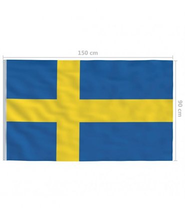 vidaXL Sweden Flag 90x150 cm