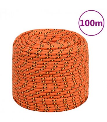 vidaXL Boat Rope Orange 6 mm 100 m Polypropylene