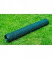 vidaXL Chicken Wire Fence with PVC Coating 25x1 m Green