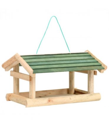 vidaXL Bird Feeder Solid Wood 35x29.5x21 cm