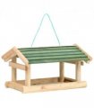 vidaXL Bird Feeder Solid Wood 35x29.5x21 cm