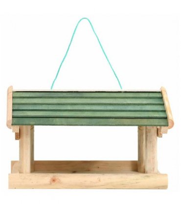 vidaXL Bird Feeder Solid Wood 35x29.5x21 cm
