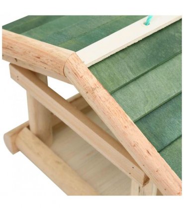 vidaXL Bird Feeder Solid Wood 35x29.5x21 cm
