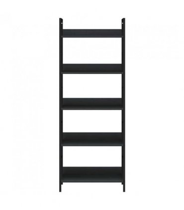 vidaXL 5-Layer Book Shelf Black 60x27.6x158.5 cm Engineered Wood