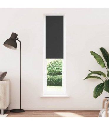 vidaXL Roller Blind Blackout Black 45x210 cm Fabric Width 40.7 cm Polyester