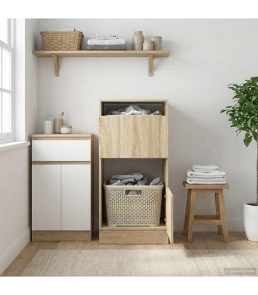 vidaXL Laundry Cabinet Sonoma 50 x 68 x 102 cm Engineered wood