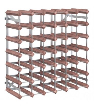 vidaXL Wine Rack for 42 Bottles Brown Solid Wood Pine