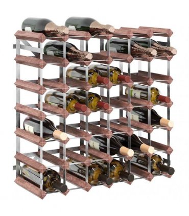vidaXL Wine Rack for 42 Bottles Brown Solid Wood Pine