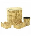 vidaXL 4 Piece Bathroom Set Water Hyacinth