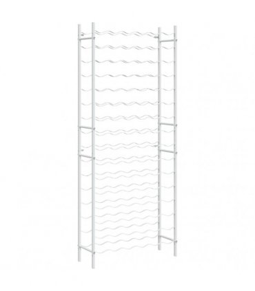 vidaXL Wine Rack for 96 Bottles White Metal
