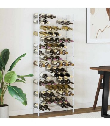 vidaXL Wine Rack for 96 Bottles White Metal