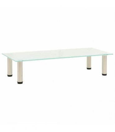 vidaXL TV Stand Frosted 80x35x17 cm Tempered Glass