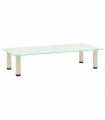 vidaXL TV Stand Frosted 80x35x17 cm Tempered Glass