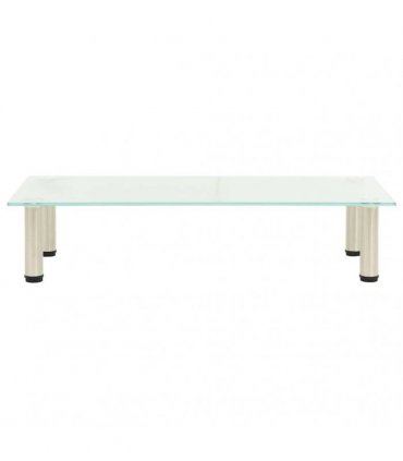 vidaXL TV Stand Frosted 80x35x17 cm Tempered Glass