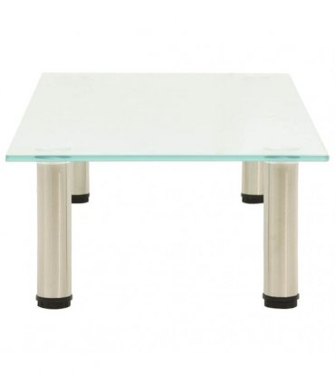 vidaXL TV Stand Frosted 80x35x17 cm Tempered Glass