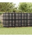 vidaXL Outdoor Dog Kennel Steel 12.9 m²