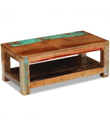vidaXL Coffee Table Solid Reclaimed Wood 90x45x35 cm