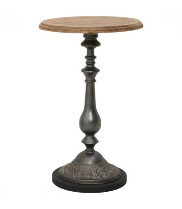 vidaXL End Table | Brown | Solid fir wood and steel | Small |  Simplistic