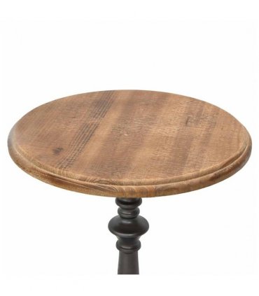 vidaXL End Table | Brown | Solid fir wood and steel | Small |  Simplistic